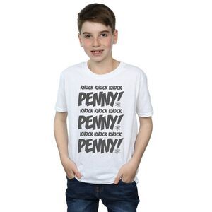 The Big Bang Theory Boys Knock Knock Penny Cotton T-Shirt / White